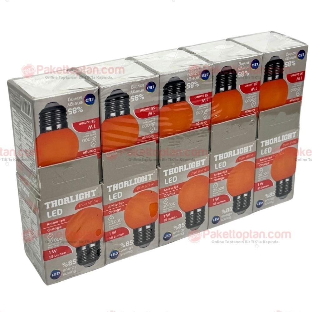 Thorlight Led 1 Watt Gece Ampulü Turuncu x10 lu Paket