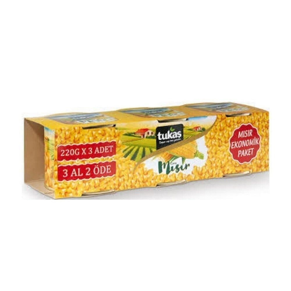 Tukaş Konserve Mısır 3 lü Paket 150 Gr