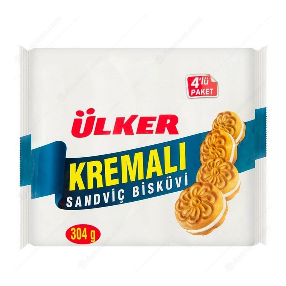 Ülker 4 lü Kremalı Bisküvi Sade 4x61 gr x11 li Koli