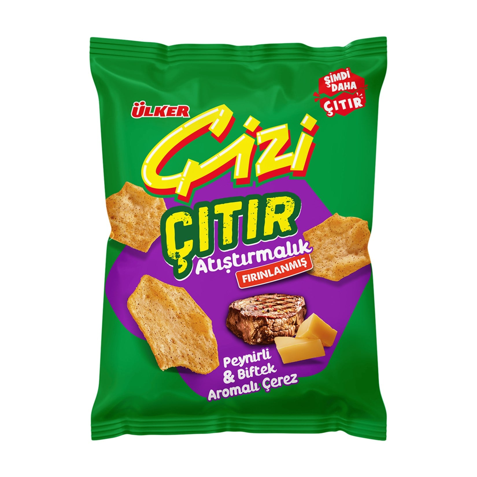 Ülker Çizi Çıtır Atıştırmalık 50 Gr Peynir ve Biftek Aromalı Çerez x14 lü Koli