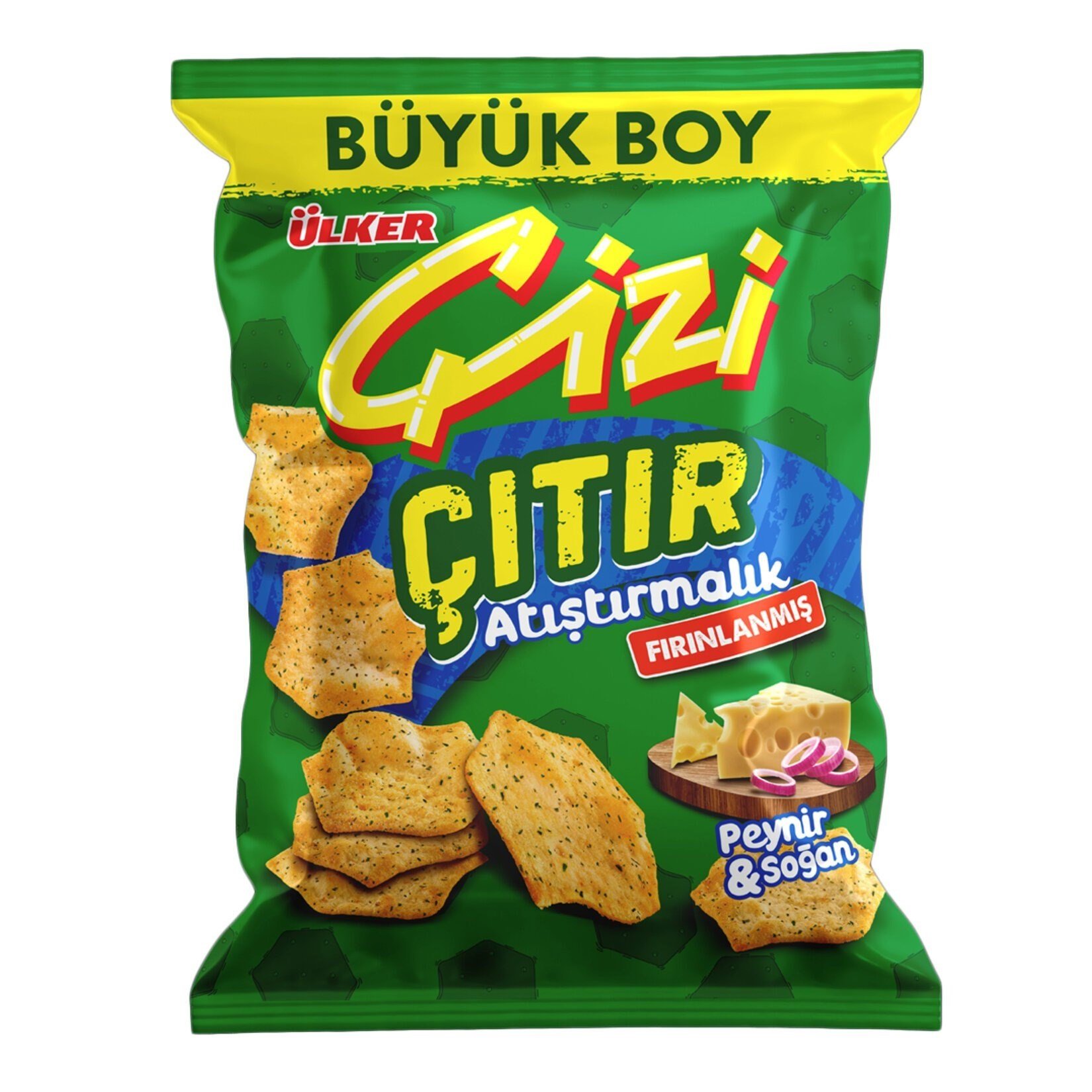 Ülker Çizi Çıtır Atıştırmalık 80 Gr Peynir ve Soğan Aromalı Çerez x14 lü Koli