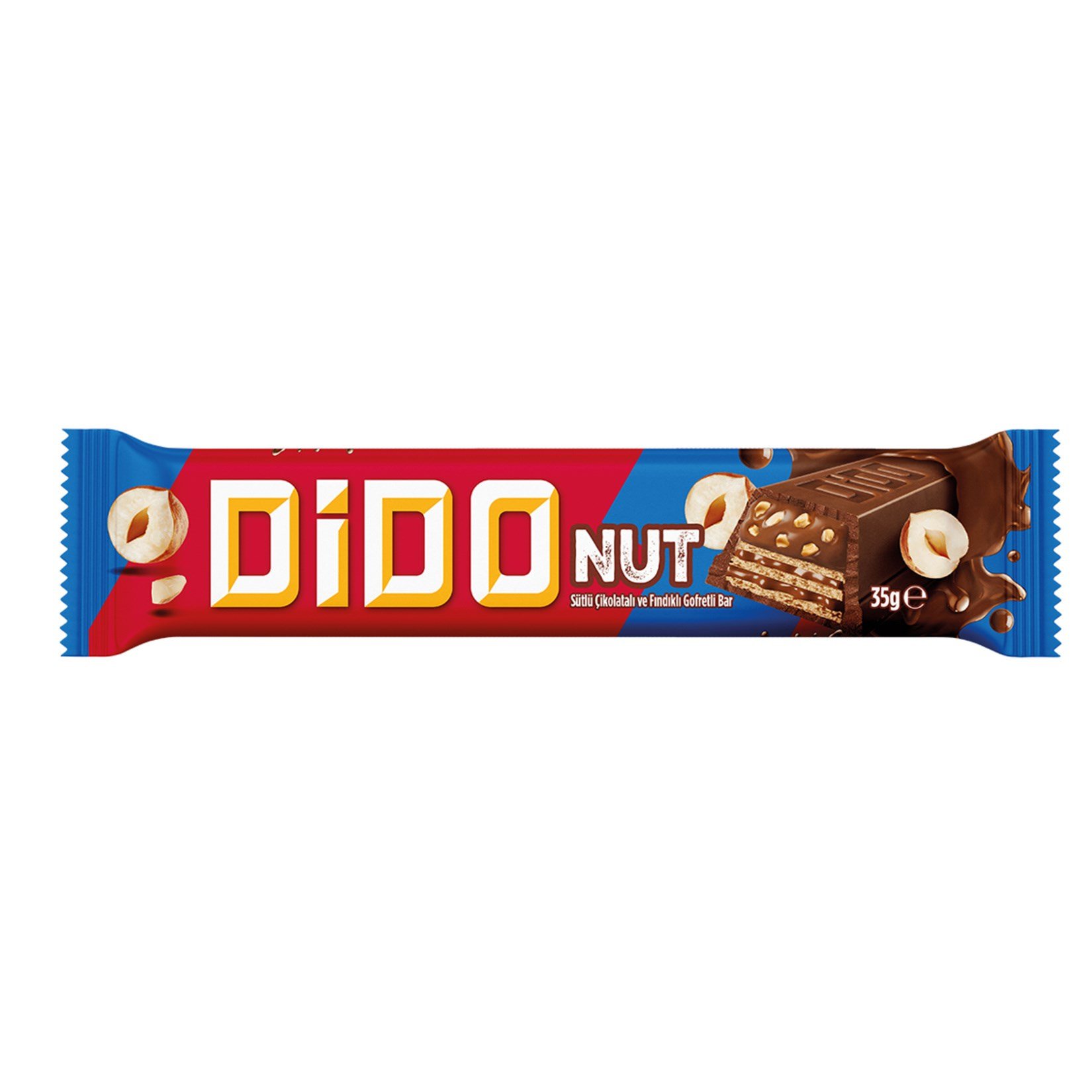 Ülker Dido Nut Çikolata Kaplamalı Gofret 35 Gr x24 lü Paket