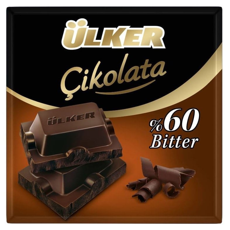 Ülker Kare Çikolata %60 Bitter 60 Gr x6 lı Paket