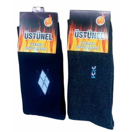 Üstünel Erkek Havlu Çorap x12 li Paket