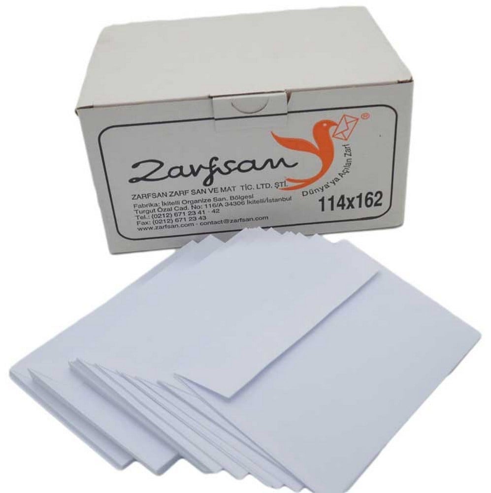 Zarfsan Zarf 100 lü Silikonlu 114x162 mm x5 li Koli