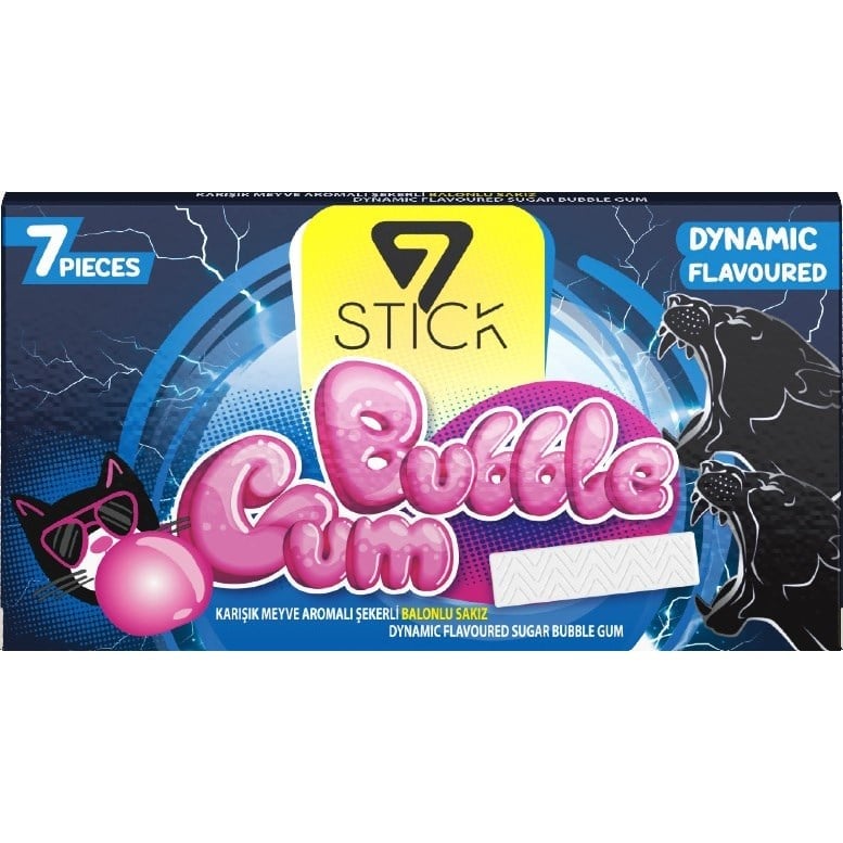 7 Stick Karışık Meyve Aromalı Sakız 14,5 Gr x24 lü Paket