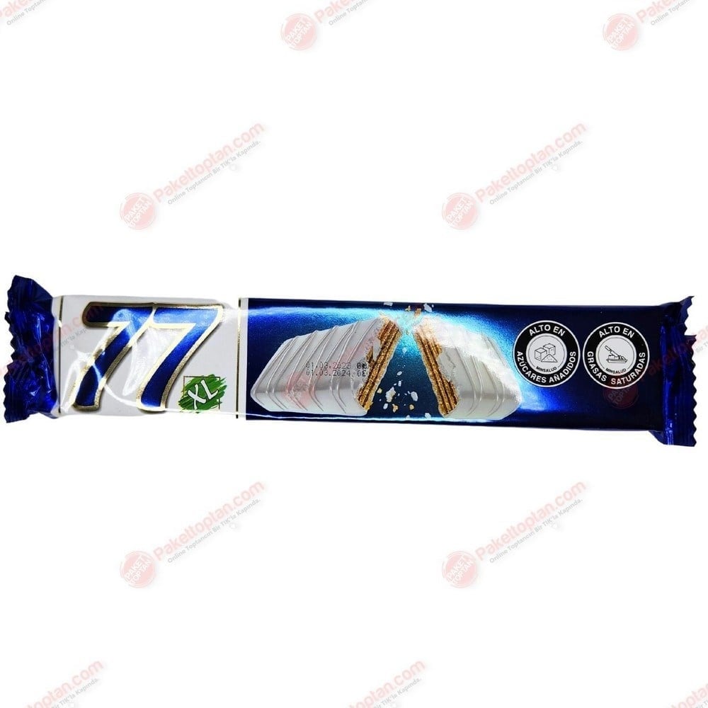 77 XL 60 Gr Beyaz Kokolin Kaplamalı Gofret x24 lü Paket