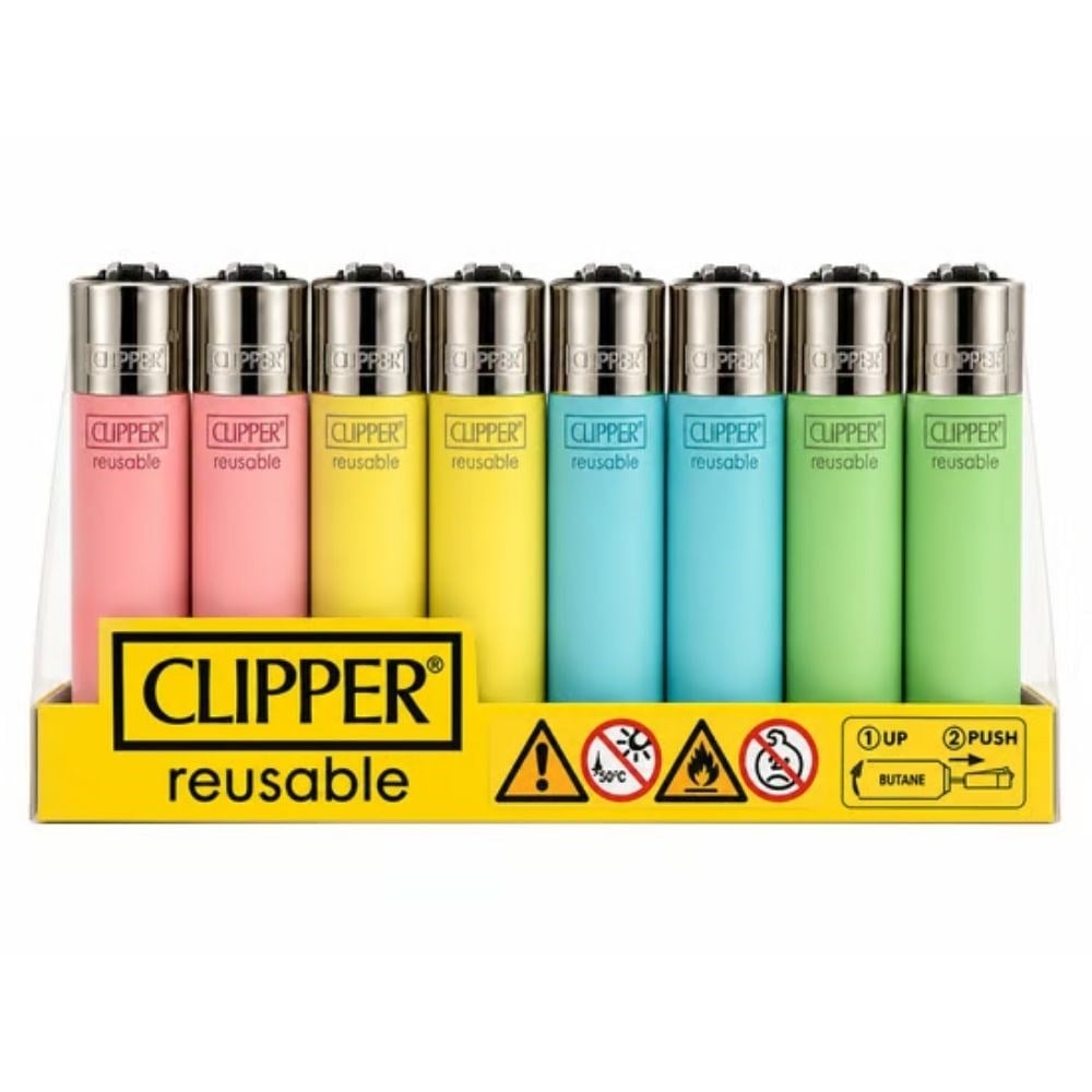 Clipper Classic Micro Metallic Pastel Renkli Çakmak x48 li Paket