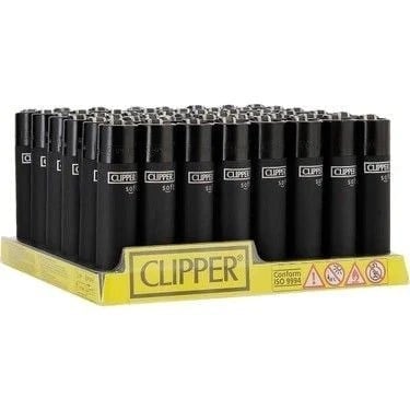 Clipper Classic Micro Soft Touch Mat Siyah Çakmak x48 li Paket
