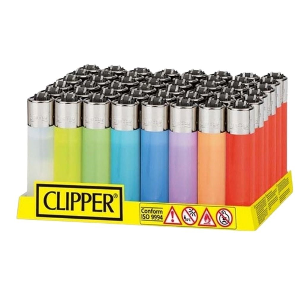 Clipper Classic Micro Translucent Şeffaf Çakmak x48 li Paket