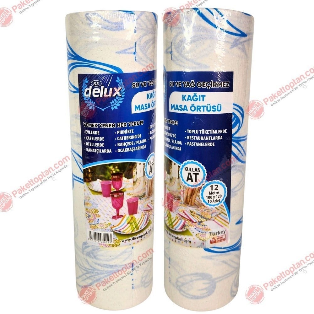 Delux Masa Örtüsü Kağıt 100x120 Cm 10 Yaprak 12 Metre