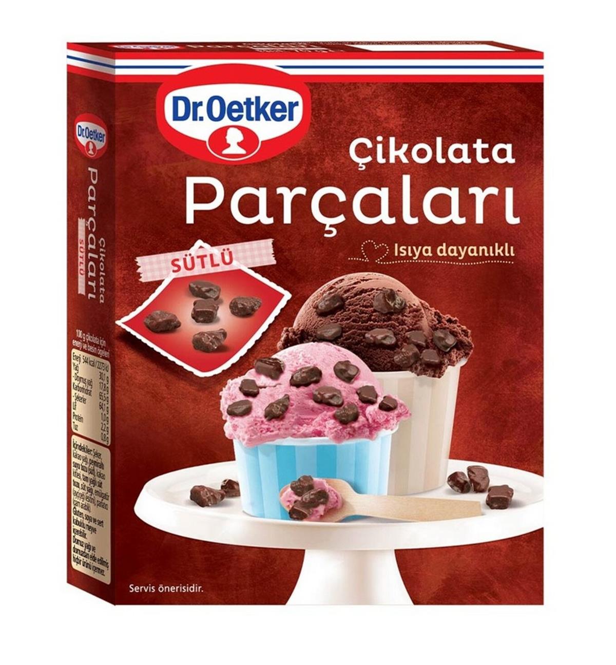 Dr. Oetker Çikolata Parçaları Sütlü 70 Gr 