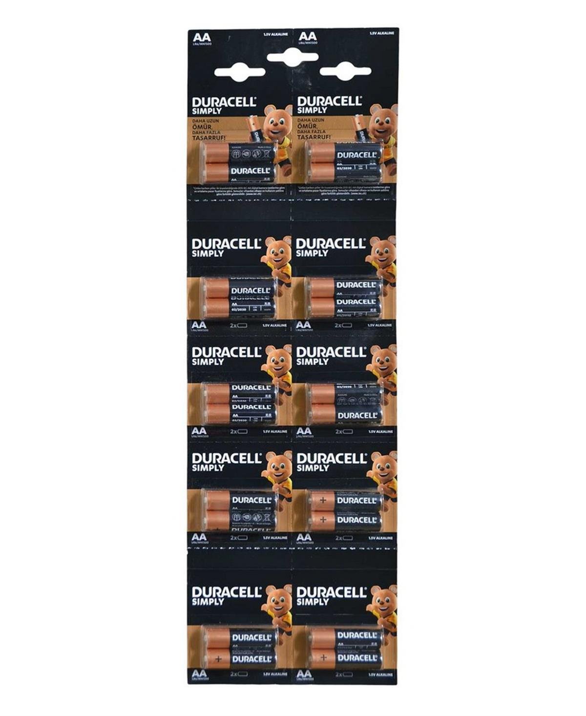 Duracell Simply 2 li Kalem Pil (AA) 
