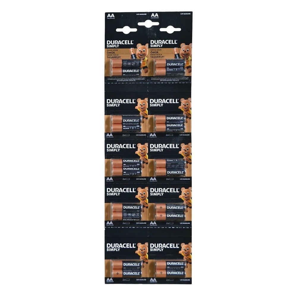 Duracell Simply 2 li Kalem Pil (AA)  x10 lu Paket