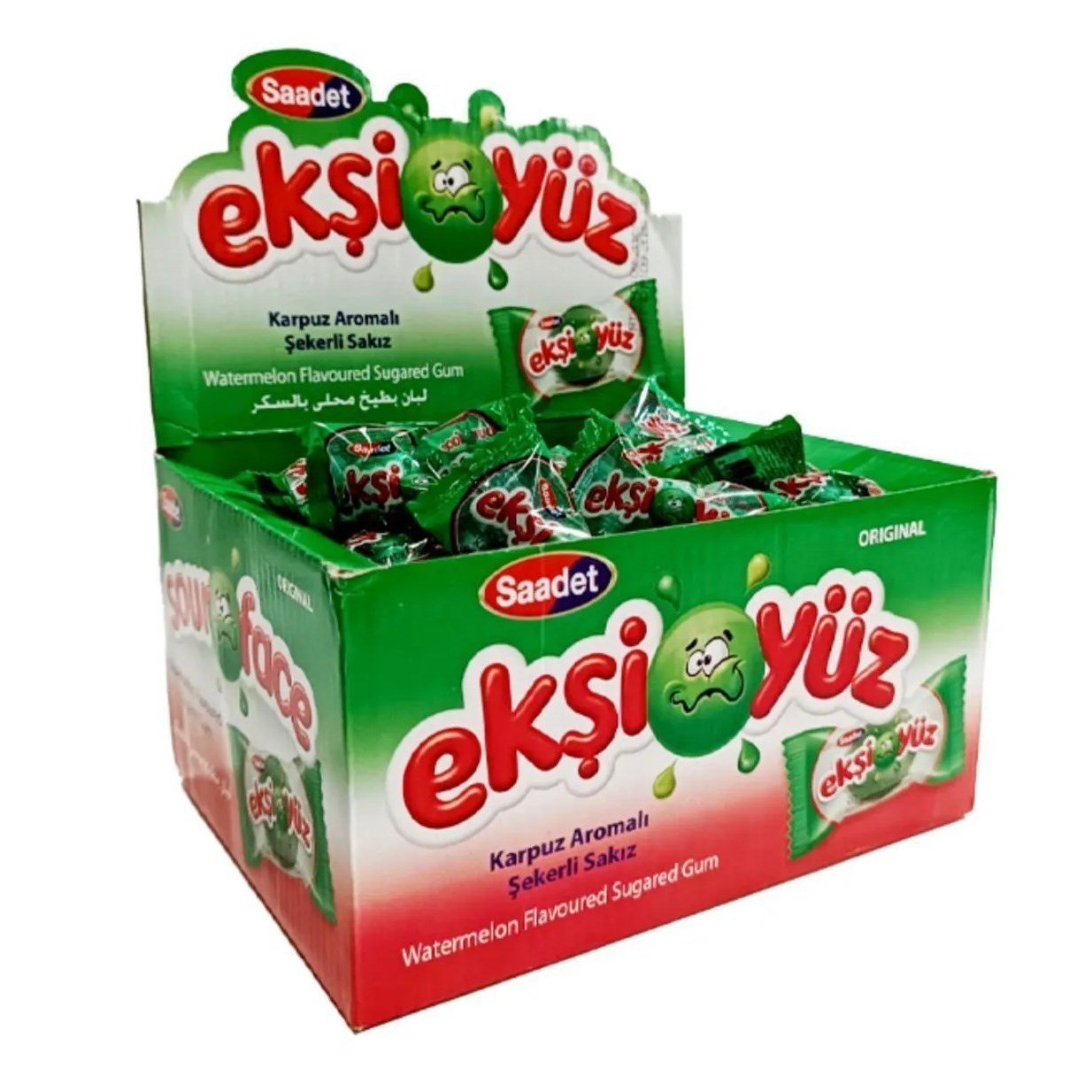 Ekşiyüz Karpuz Aromalı Sakız 100 lü Paket