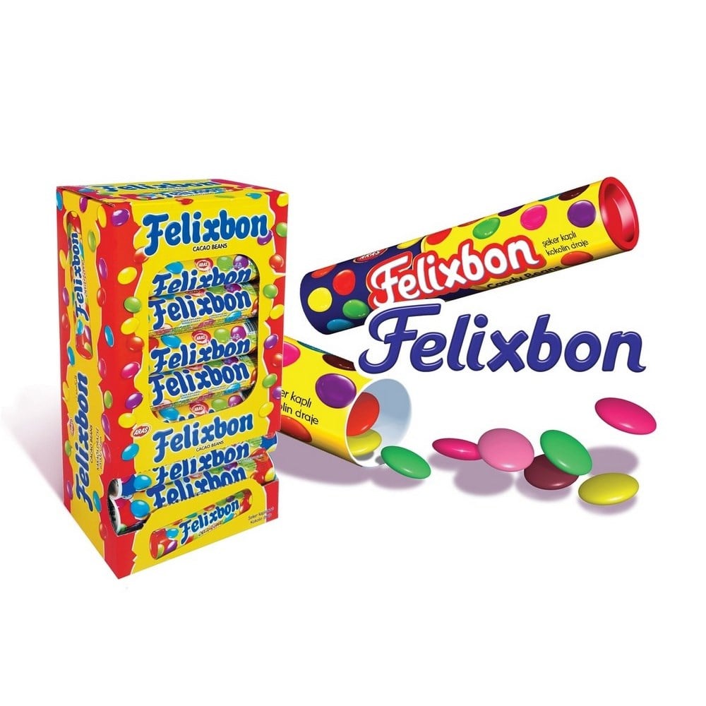 Felixbon Şeker Kaplı Kokolin Draje Şeker 10 Gr  x24 lü Paket