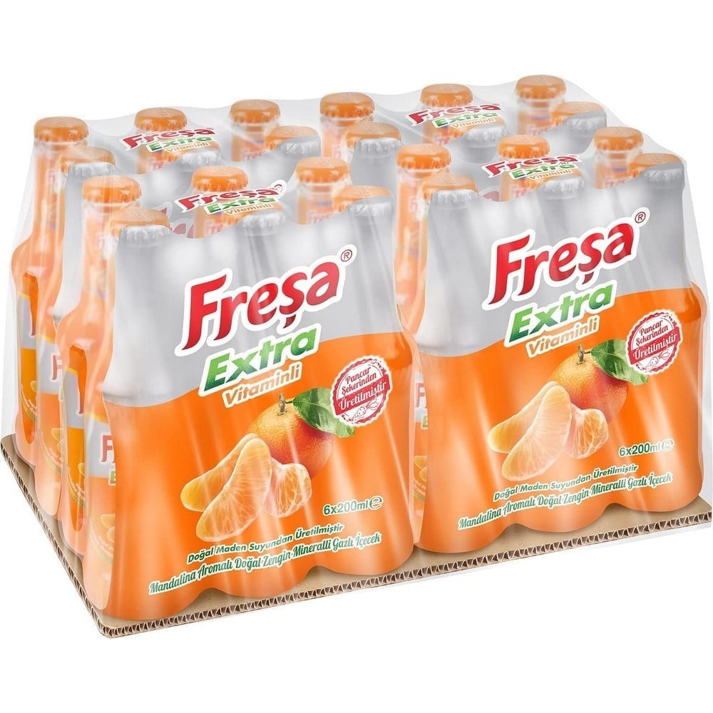 Freşa Extra Mandalina Aromalı Maden Suyu 200 Ml  x24 lü Koli