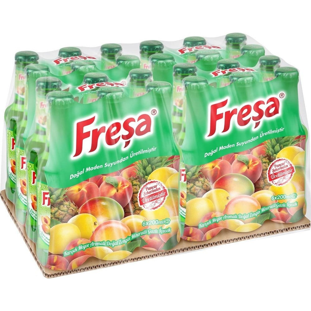 Freşa Karışık Meyve Aromalı Maden Suyu 200 Ml  x24 lü Koli