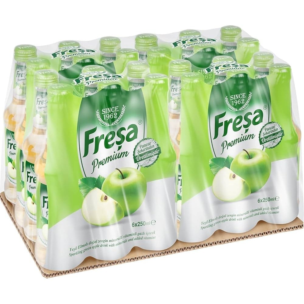 Freşa Premium Yeşil Elma Maden Suyu 250 Ml  x24 lü Koli