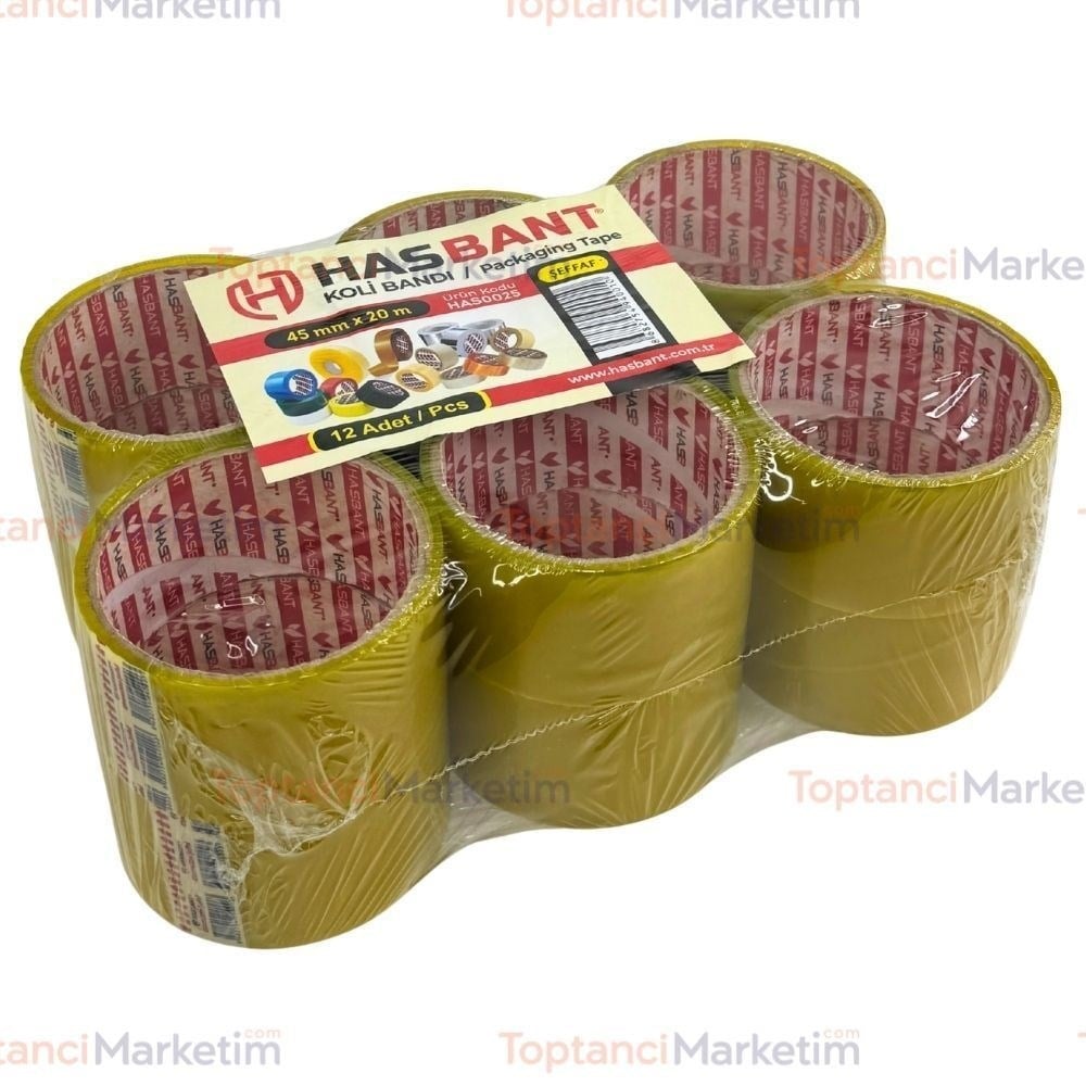 Hasbant Koli Bandı 43 mm 20 Metre x12 li Paket