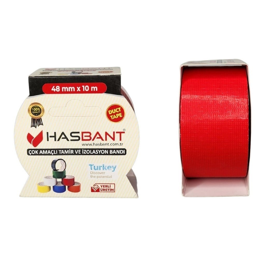 Hasbant Tamir ve İzolasyon Bandı Kırmızı 48 mm x 10 Mt