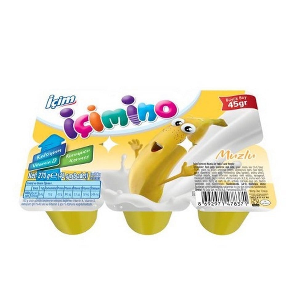İçimino Büyüme Küpü Muz 6x40 gr