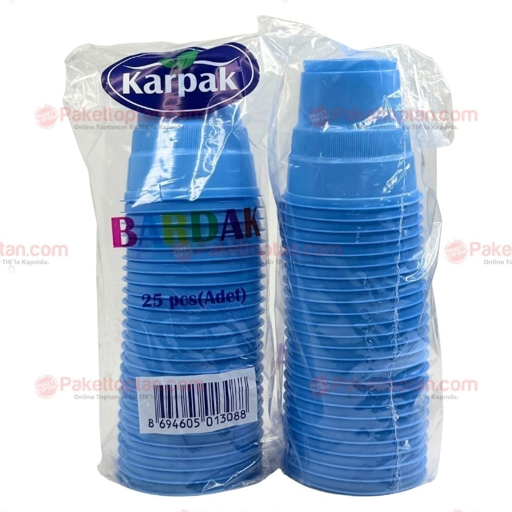 Karpak Renkli Bardak 25 li