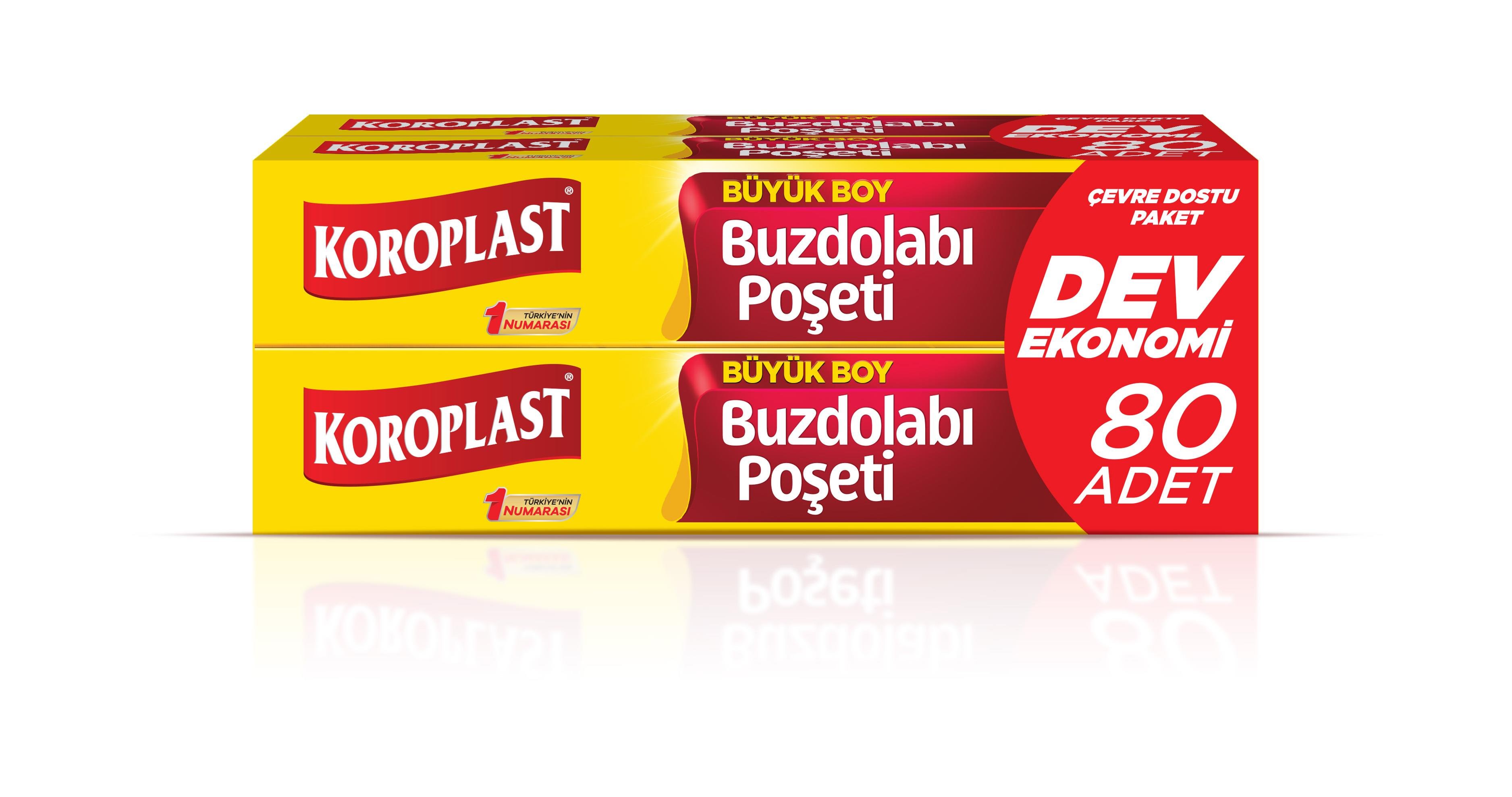 Koroplast Buzdolabı Poşeti Dev Ekonomi Büyük Boy 30x42 Cm 80 Adetli