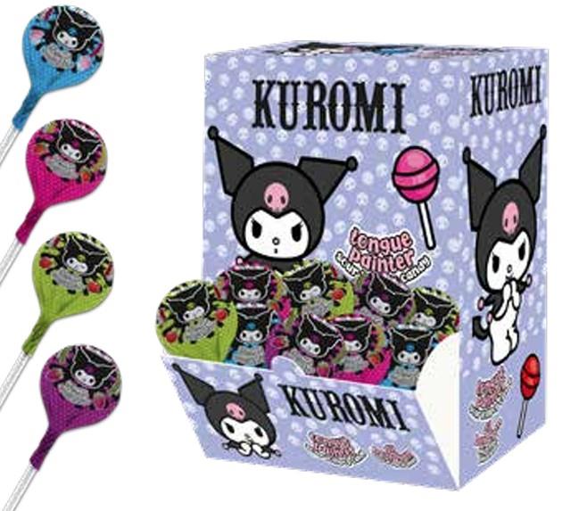 Kuromi Ekşi Dil Boyayan Lollipop şeker 16 Gr x100 lü Paket
