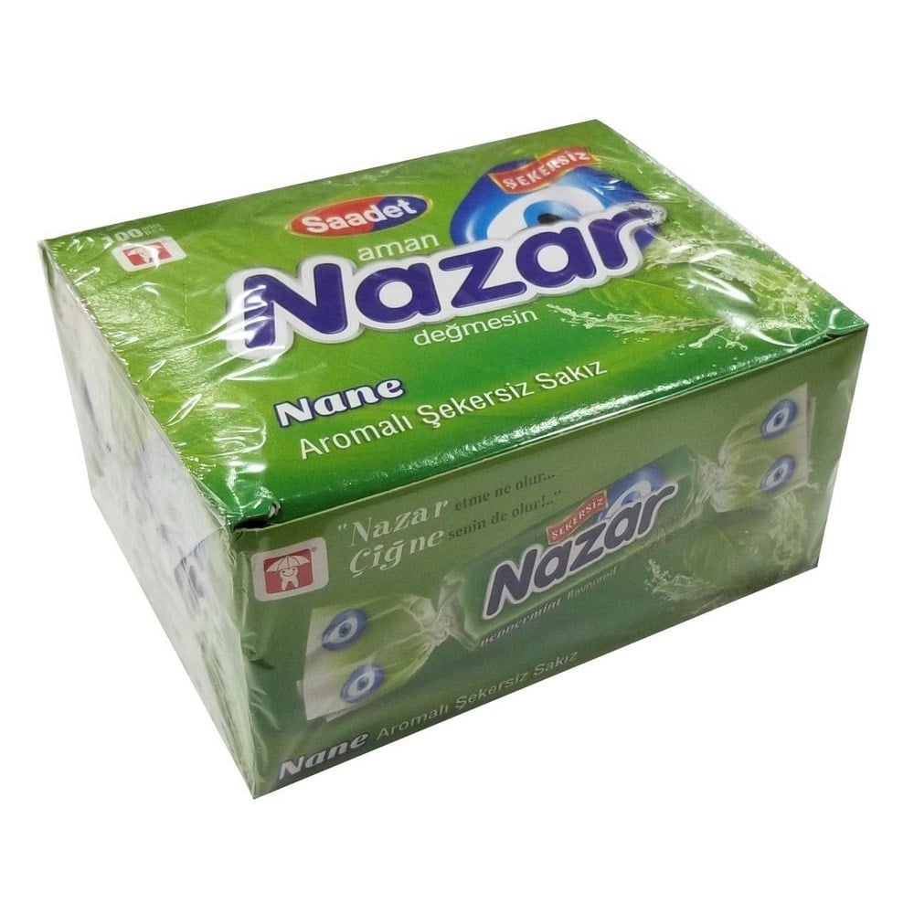 Nazar Nane Aromalı Şekersiz Sakız 100 lü Paket