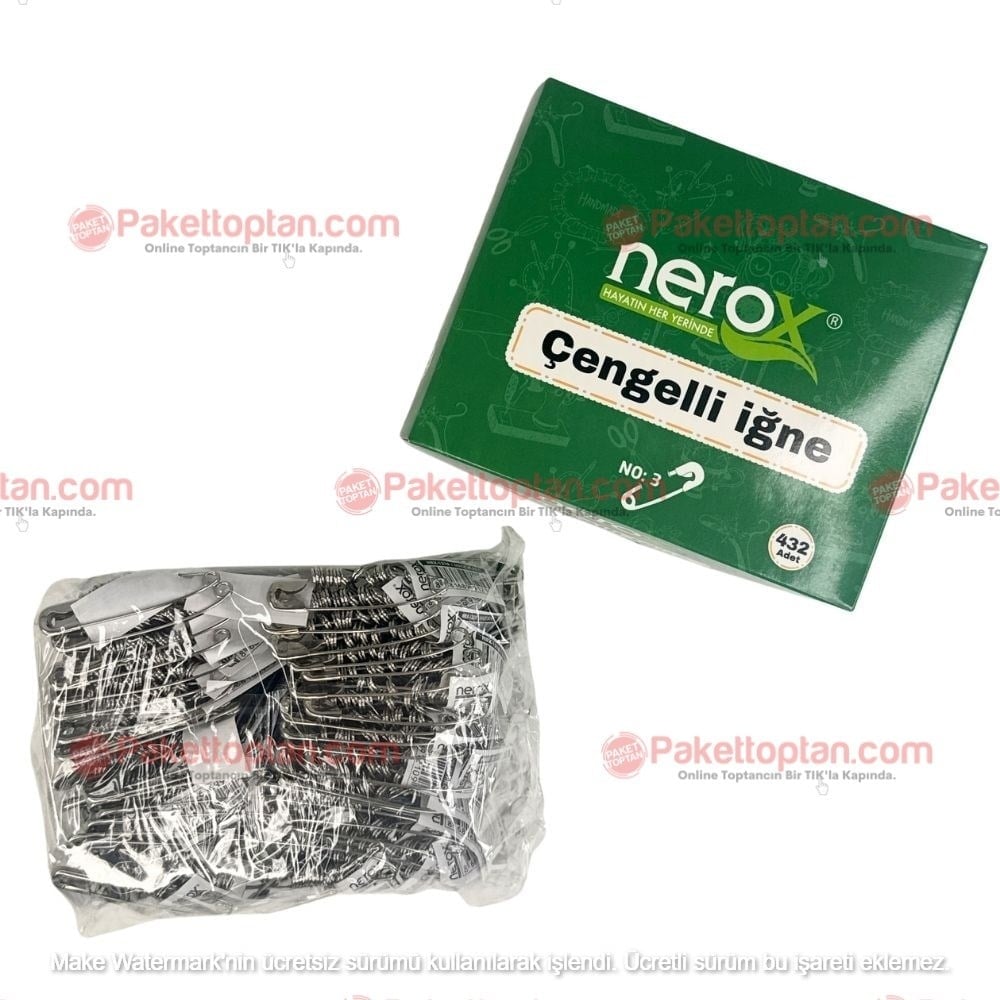 Nerox Çengelli İğne No 3 12 li NRX-1210 x36 lı Paket