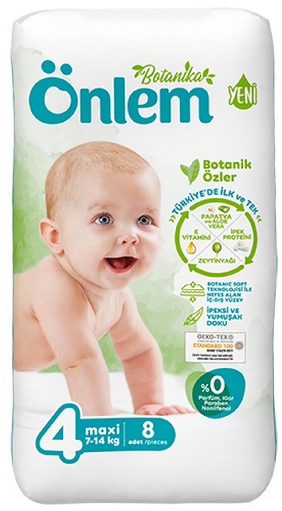Önlem Botanika Bebek Bezi Deneme Paketi 4 No 8 Adetli