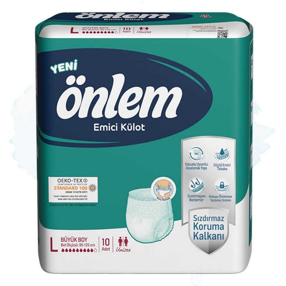 Önlem Hasta Bezi Külot 10 Adetli Large Boy