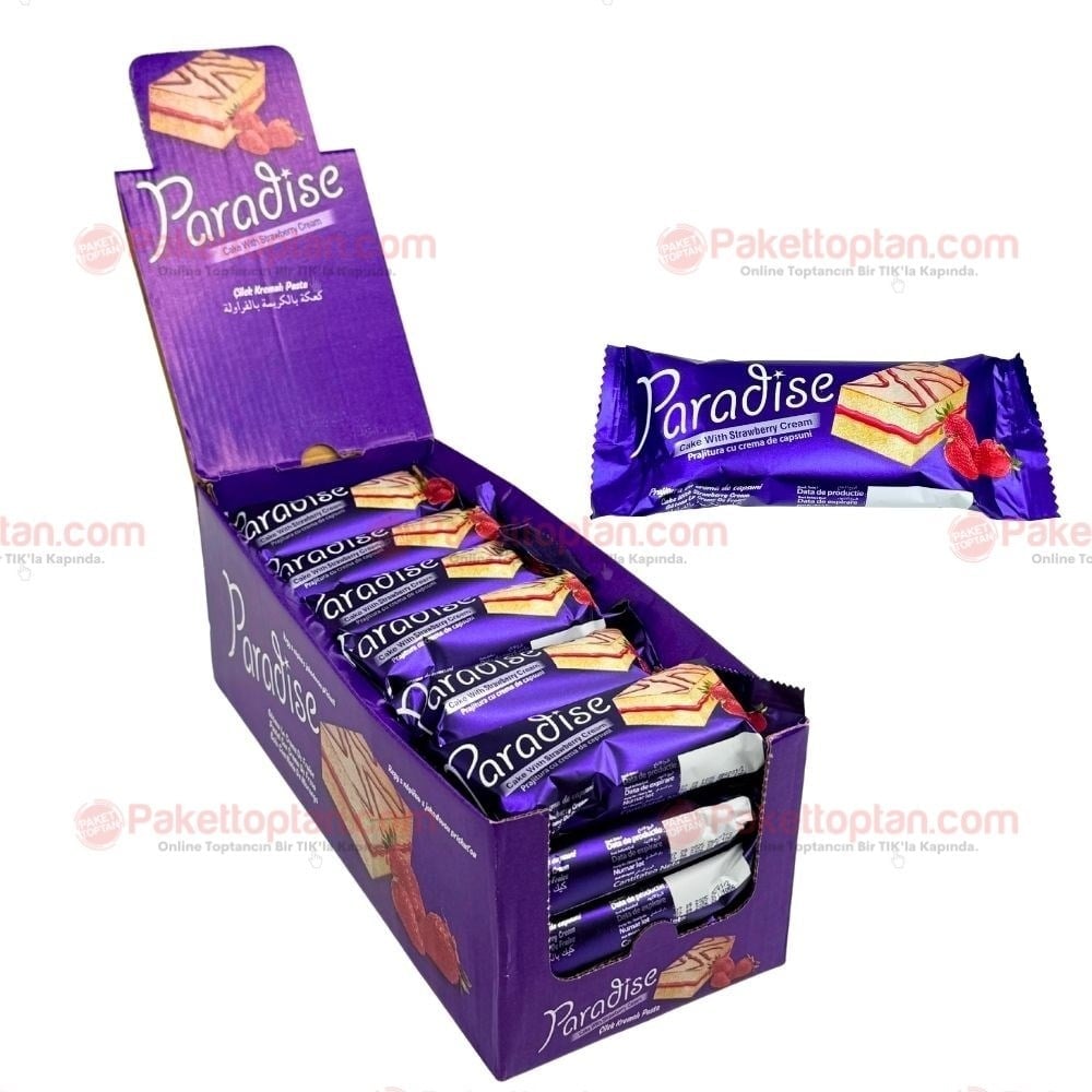 Paradise Çilek Kremalı Kek 22 Gr x24 lü Paket