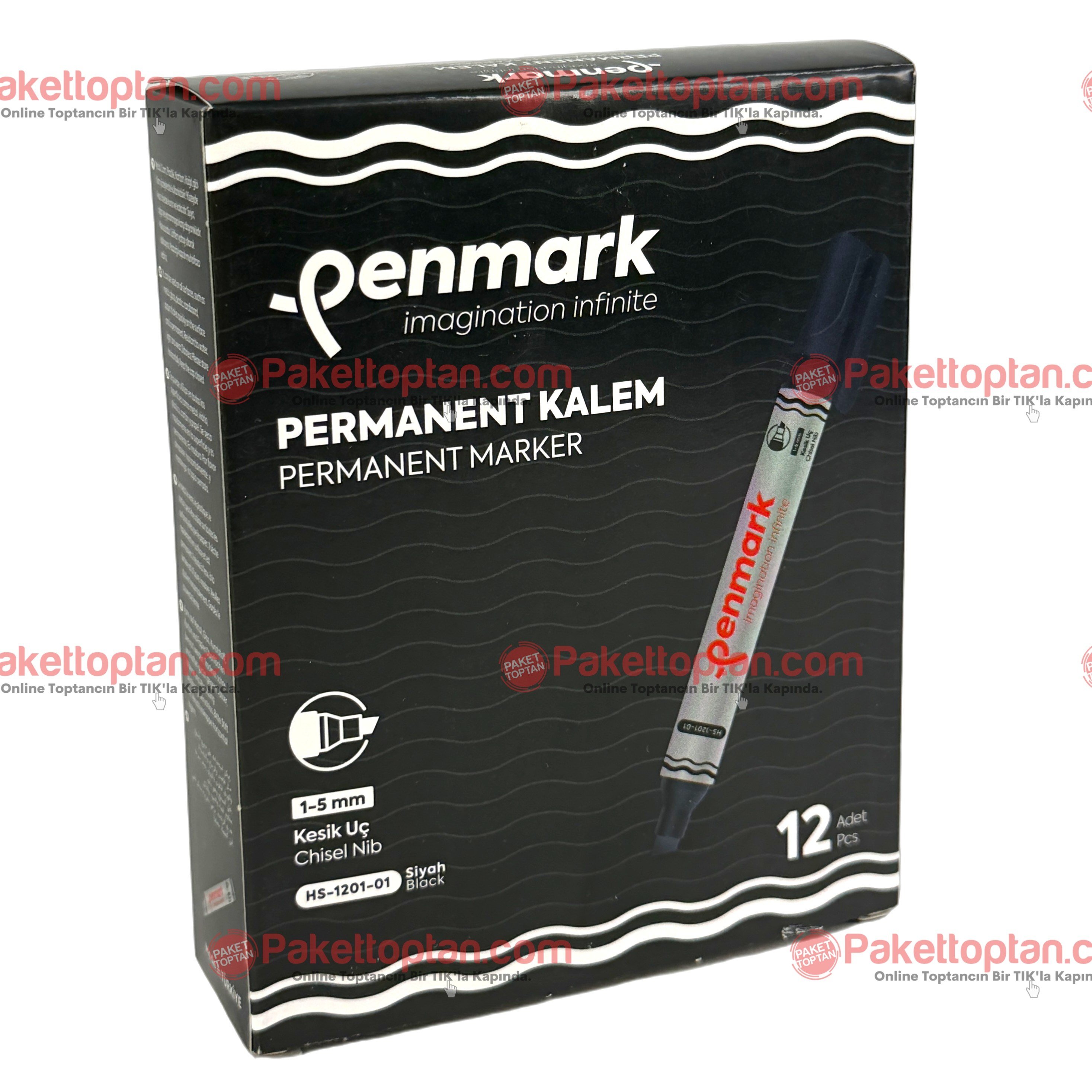 Penmark Ecoplus Koli Kalemi Kesik Uç Siyah HS 1201-01 x12 li Paket