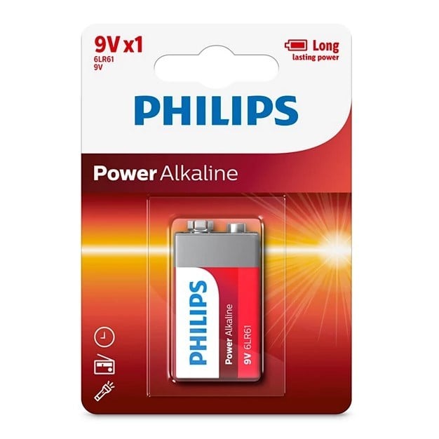 Philips Power Alkaline 9 Volt 6LR61 x12 li Paket