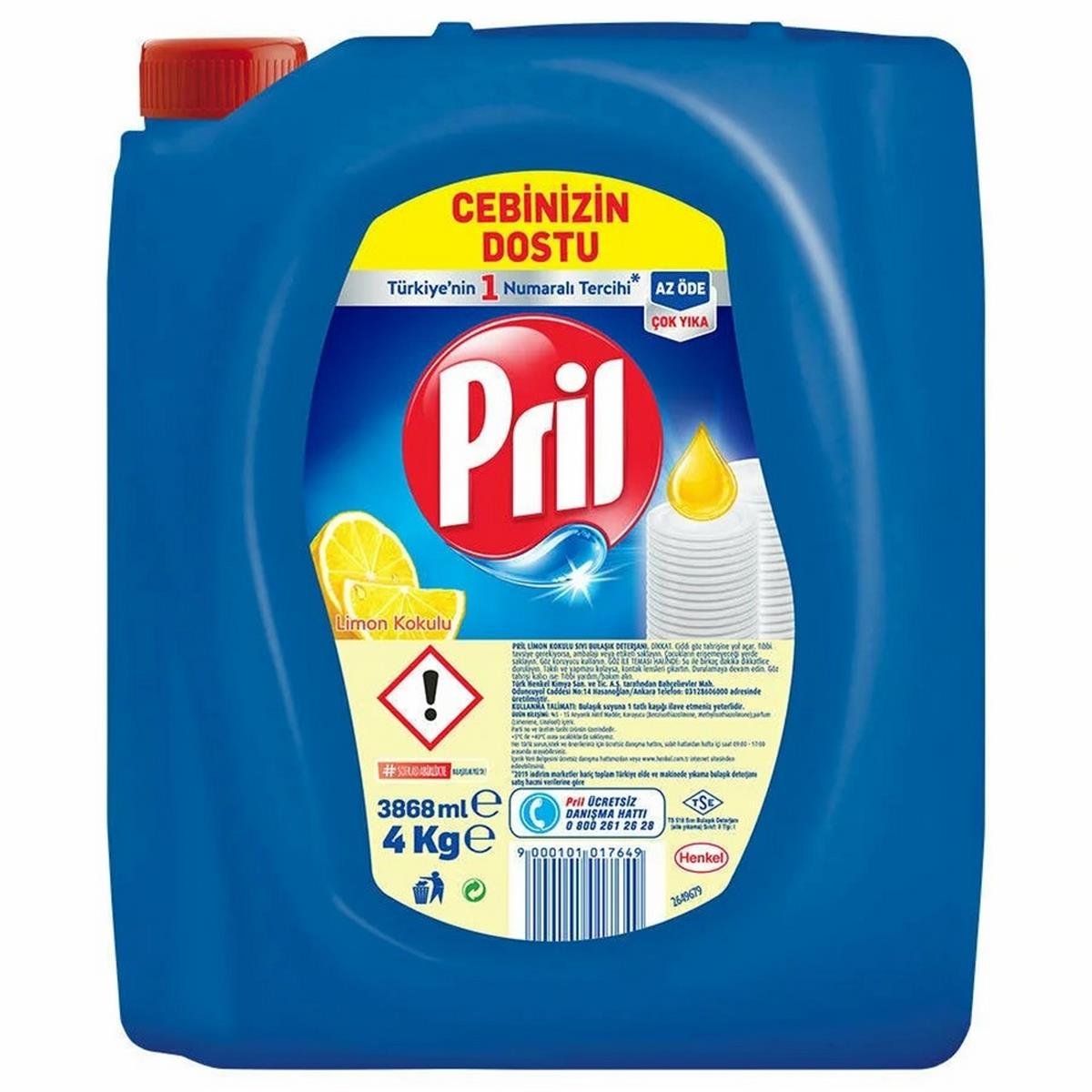 Pril 4 Kg Bulaşık Deterjanı Limon 