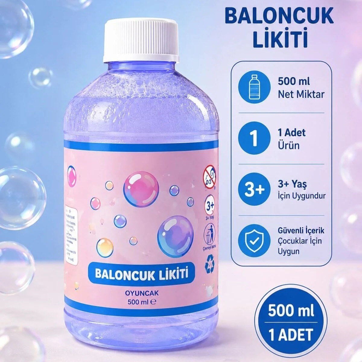 Sepetçi 500 Ml Köpük Balon Likit Yedek Şişe