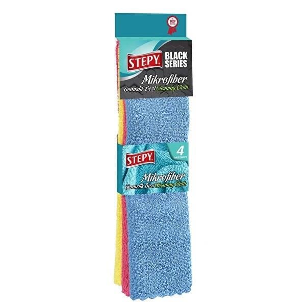 Stepy Black 4 lü %100 Mikrofiber Bez