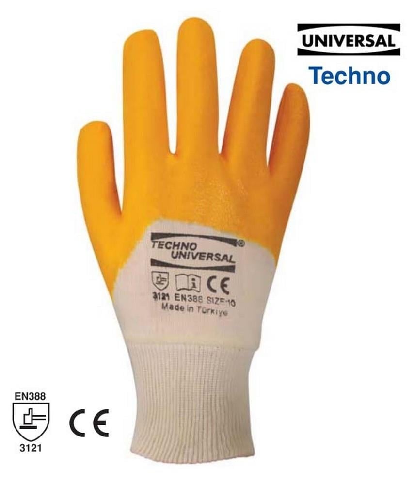 Techno Universal C-15 Sarı İş Eldiveni 9 No x12 li Paket