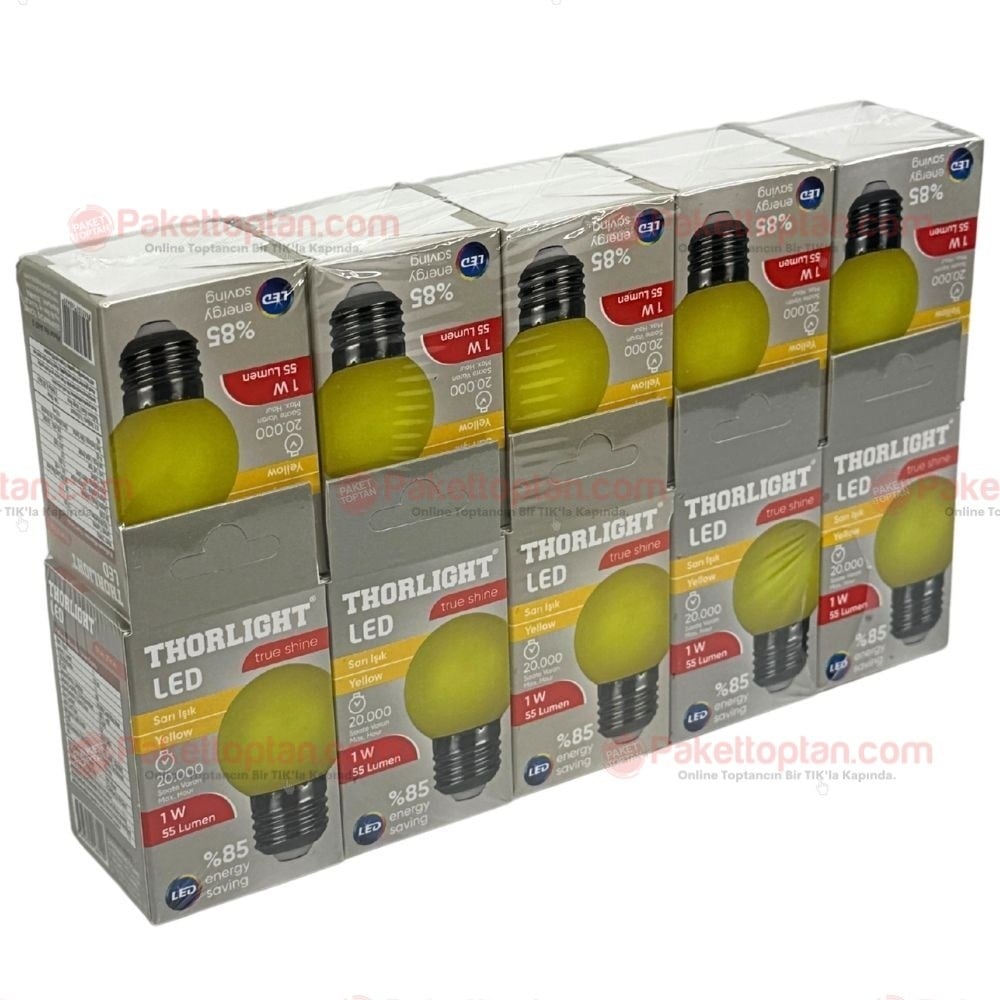 Thorlight Led 1 Watt  Gece Ampulü Sarı x10 lu Paket