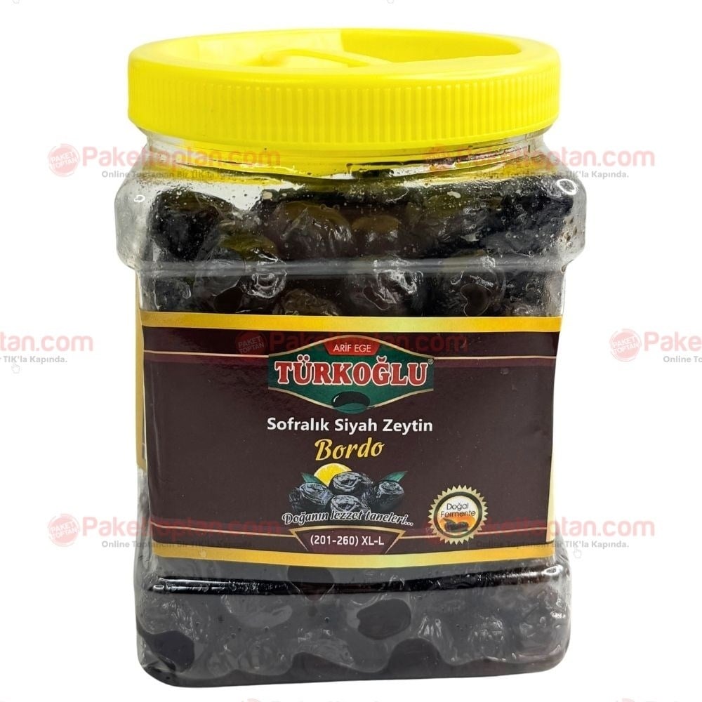 Türkoğlu Zeytin 900 Gr Bordo 201-260 Kalibre x6 lı Koli