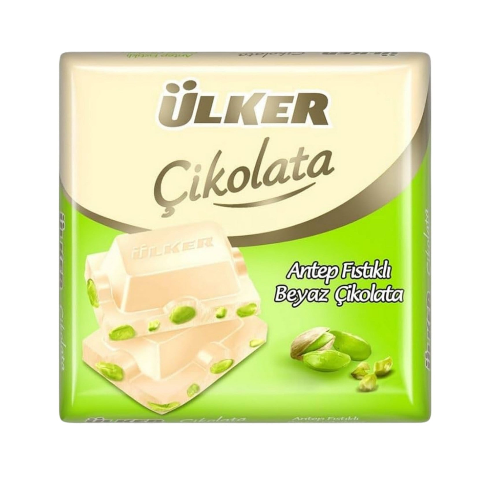 Ülker Kare Çikolata Beyaz Antep Fıstıklı 60 Gr x6 lı Paket