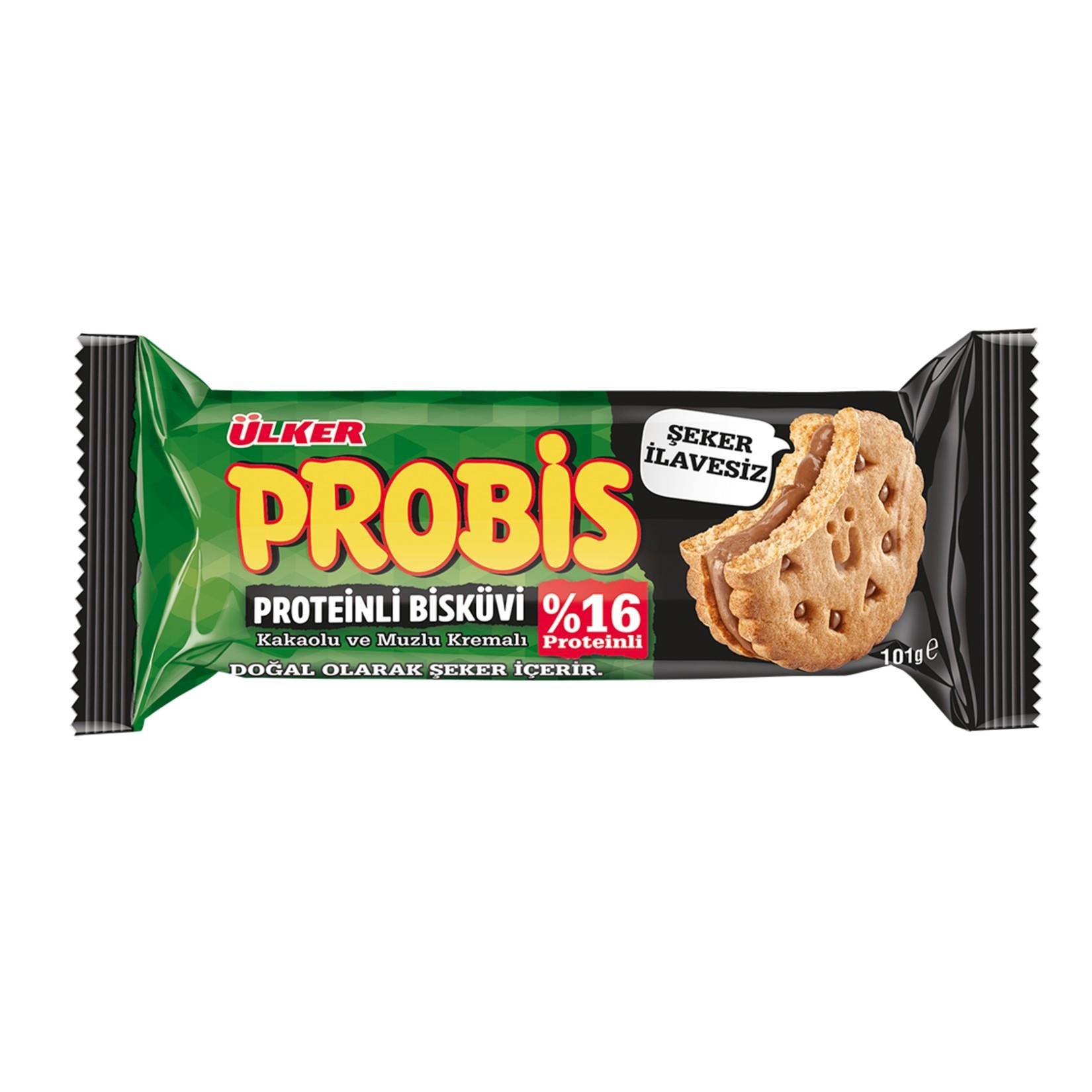 Ülker Probis Şeker İlavesiz Bisküvi 101 Gr x18 li Koli