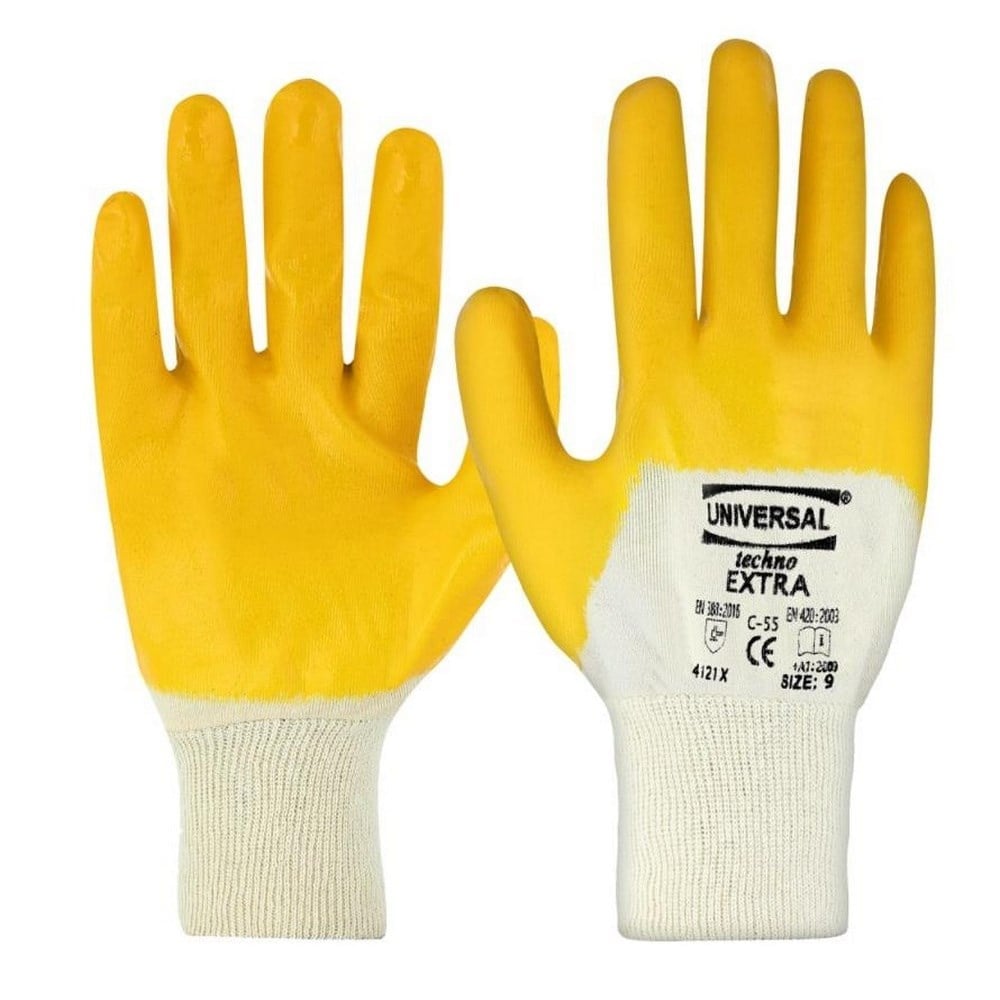 Universal Techno Ekstra C-55 Sarı İş Eldiveni 9 No  x12 li Paket