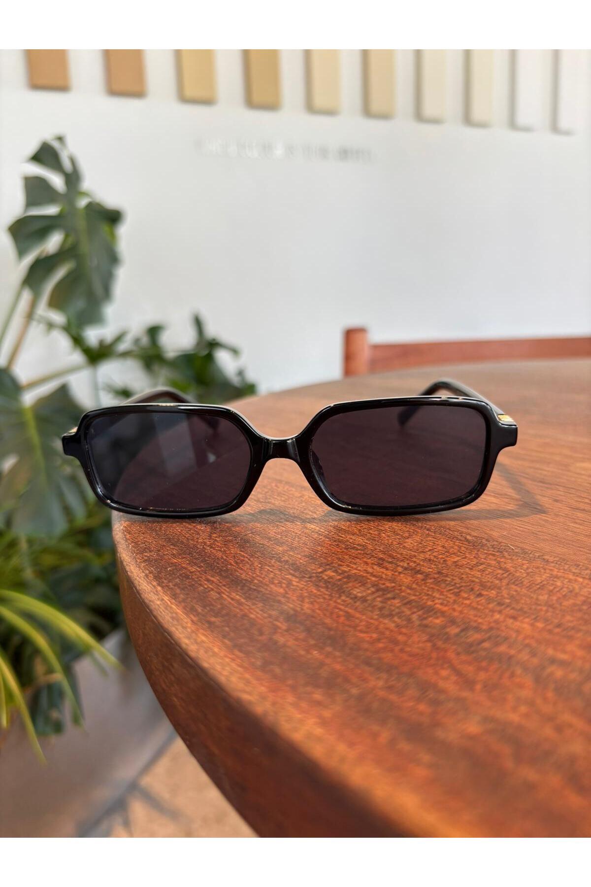 Miux mi Metal Aksesuarlı Kare Güneş Gözlüğü Miux Şık unisex Model Uv400 Koruma