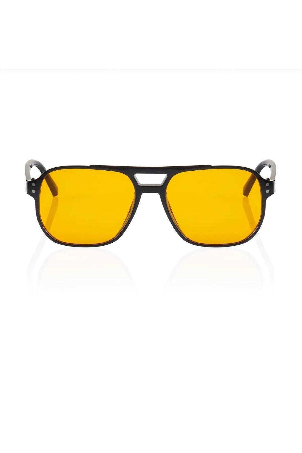Orange Siyah Turuncu REnk Unisex Siyah Güneş Gözlüğü