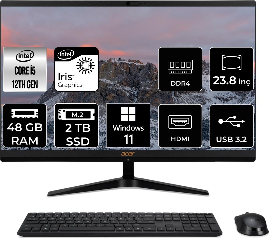 Acer Aspire C24-1700 Intel Core I5 1235U 48GB 2tb SSD 23.8