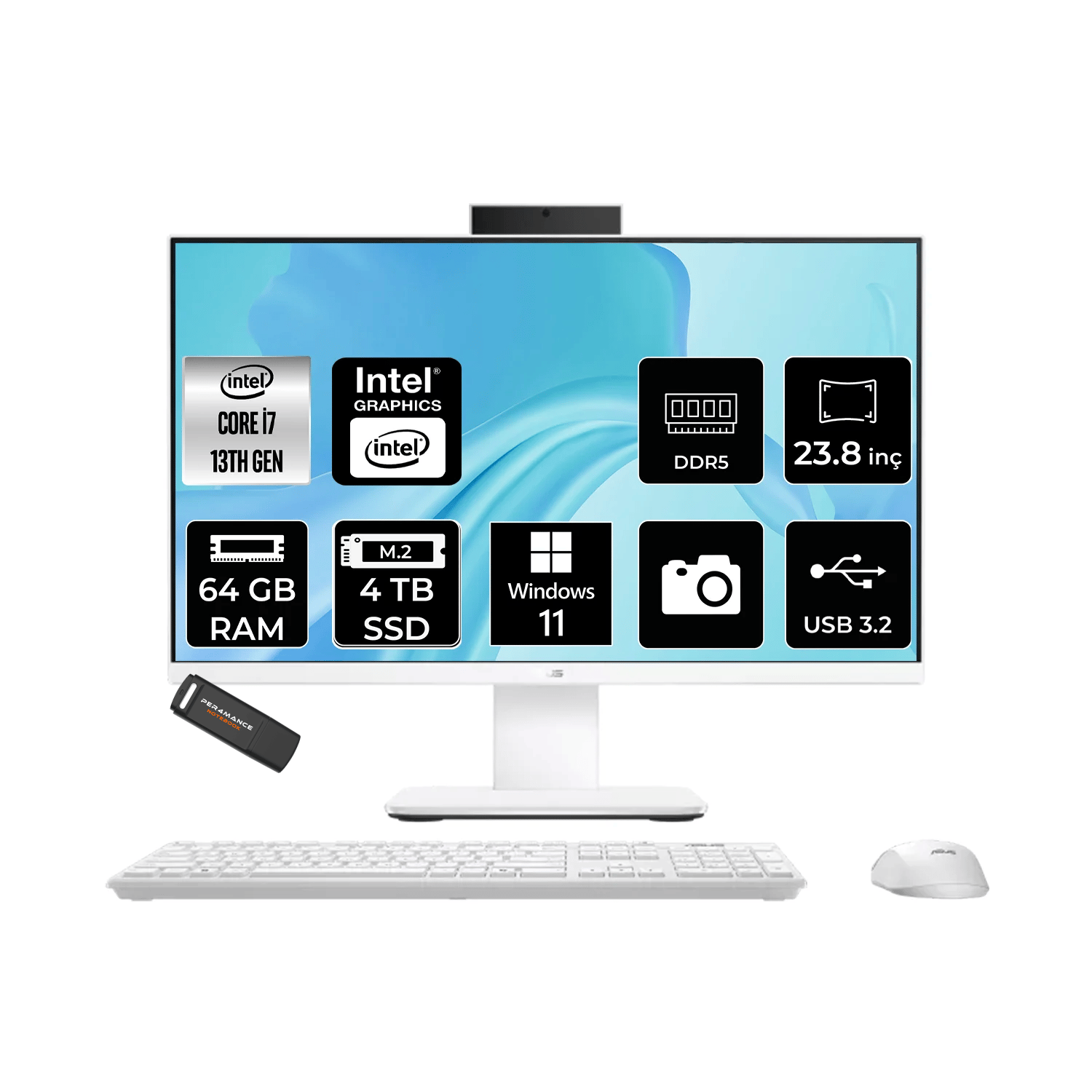 Asus V400 Intel Core I7 13620H 64GB 4TB SSD 23.8