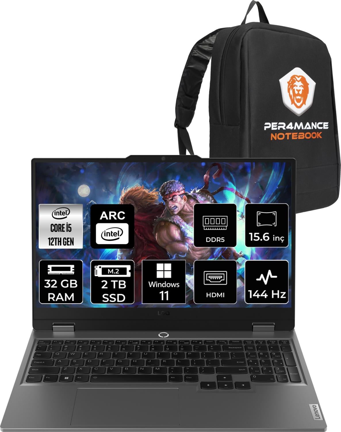 Lenovo Loq Intel Core I5 12450HX 32GB 2tb SSD A530M/4GB 15.6